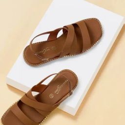 Forever Glam by Pantaloons Women's Tan Back Strap Sandals-image-47