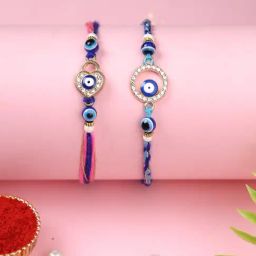 Aapno Rajasthan Set of 2 Blue Evil Eye Rakhi-16