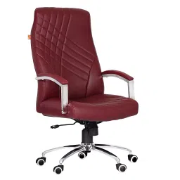 Da URBAN Jackson Wine High Back Revolving Leatherette Ergonomic Home & Office Executive Chair-image-6