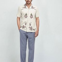 RARE RABBIT Men Comfort Boxy Floral Opaque Printed Casual Shirt-picture-30