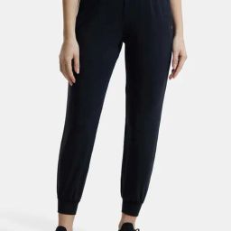 Jockey Black Mid Rise Sports Track Pants-picture-34