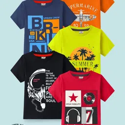 KUCHIPOO Boys 5 Printed T-shirt-image-81