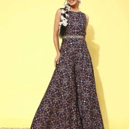 Libas Blue Printed A-Line dress Jumpsuit-picture-14