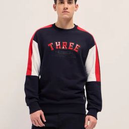 The Bear House Black Cotton Relaxed Fit Self Sweatshirt-picture-36