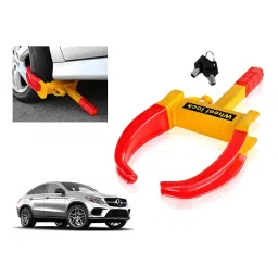 Auto Pearl Adjustable Anti Theft Yellow, Red Wheel Clamp Lock Compatible with Mercedes-Benz MLC-image-55