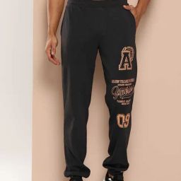 ALCIS DryTech Black Regular Fit Printed Sports Joggers-image-35