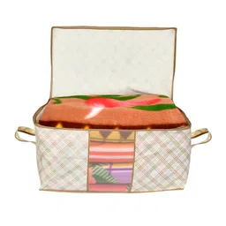 Kuber Industries Set Of 4 Metallic Printed Saree Organisers image 3