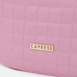 Caprese Geometric Pattern Leather Structured Sling Bag image 5