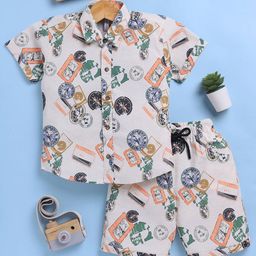 Toonyport Boys Printed Pure Cotton Shirt with Shorts-picture-42