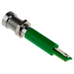 RS PRO Green Panel Mount Indicator 24V AC/DC, Mounting Hole Size 8 mm, Termination Type Solder Tab, IP Rating IP67, Model No 212288 image 3