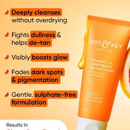 DOT & KEY Set Of 2 Vitamin C & E Super Bright Gel Facewash - 100ml Each image 3