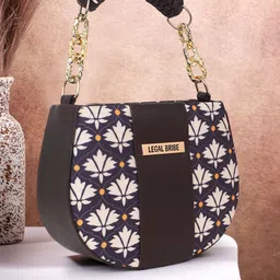 LEGAL BRIBE Floral Printed Structured Sling Bag-picture-2