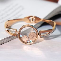 STYOLLO Women Enamelled Rose Gold-Plated Bangle-Style Bracelet-image-69