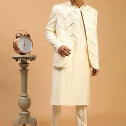 VASTRAMAY Straight Kurta with Pyjama & Jodhpuri Jacket-19