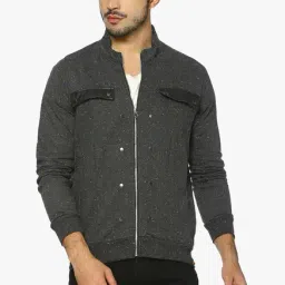 Campus Sutra Charcoal Regular Fit Jacket-27
