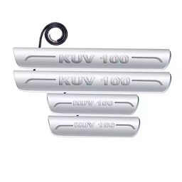 Auto Pearl Car Door Foot Step Led Sill/Scuff Plates Mirror Finish Silver Compatible For Mahindra Kuv 100 (2016), LEDSillPLATE_Sil_KUV100_2016 (Set of 4)-11