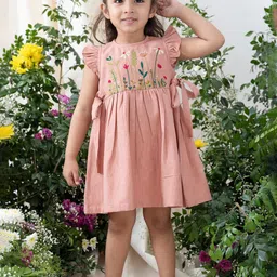 Tiber Taber Girl Floral Embroidery Dress-image-66
