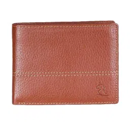 Kara Orange Casual Leather Bi-Fold Wallet For Men-image-26