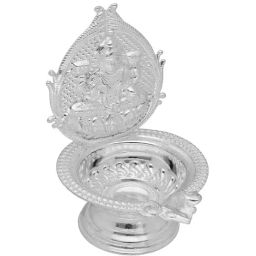 Sri Jagdamba Pearls Laxmi 0.8 Silver Diya-image-25