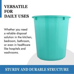 Kuber Industries Green 3-Pcs Open Garbage Dustbin image 2