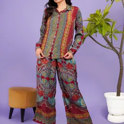 Boholyfe Crimson Dreams Paisley Shirt With Trouser Co-Ord Set-picture-21