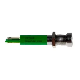 RS PRO Green Panel Mount Indicator 24V AC/DC, Mounting Hole Size 8 mm, Termination Type Solder Tab, IP Rating IP67, Model No 212288 image 4