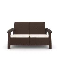 Nilkamal Goa 2 Seater Sofa with Cushion Brown-image-8
