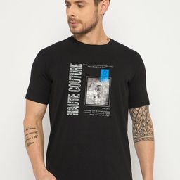 Duke Graphic Printed Round Neck Slim Fit Cotton T-shirt-image-99