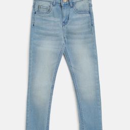 Tales & Stories Slim Fit Light Faded Button Down Jeans - Blue-image-3