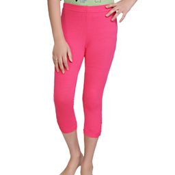 Tiny Girl Placement Stone Embellished Leggings - Rani Pink-image-4