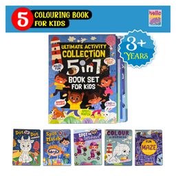 5-in-1 Ultimate Early Learning Colouring Picture Activity Books for Kids, Children and Toddlers(Pack of 5) - English-8