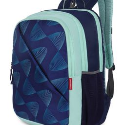 HARISSONS Sine Navy Mint Lightweight School Backpack Stylish & Functional for Students.(Age-9 to 12 Year-Height 18 Inches)-image-25