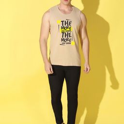 WOOSTRO Pack Of 2 Printed Combed Cotton Gym Vests VWS26(MORE RUST)(ALONE RUST) image 2