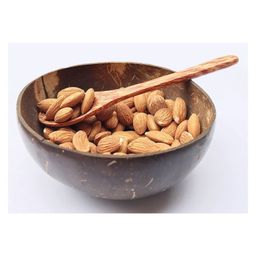 Thenga Coconut Bowl Shell With Spoon Eco Friendly and Toxin Free - Brown image 2