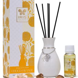 Iris Celeste Reed Diffuser With Ceramic Pot 5 N Reed Sticks and 60 ml Diffuser Oil - Fragrance Choco Orange image 2