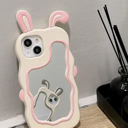 CASE CREATION iPhone 16 Bunny 3D Cartoon Ears Back Case-49
