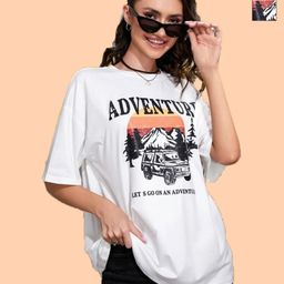 Dreambe Women Typography 2 Printed V-Neck Applique T-shirt-picture-5