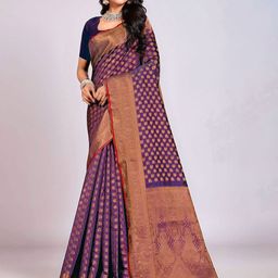 Anouk Rustic Floral Woven Design Banarasi Saree-picture-7