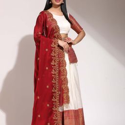 Payu Semi-Stitched Lehenga & Unstitched Blouse With Dupatta image 3
