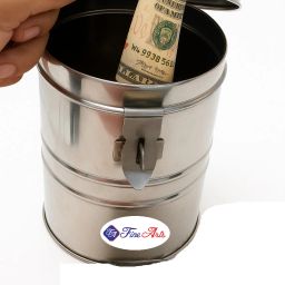 Premium Stainless Steel Donation & Collection Box Coin Bank-picture-14
