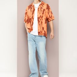 Kook N Keech Short Sleeves Abstract Printed Casual Shirt-image-62