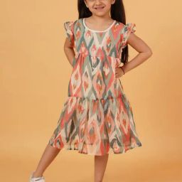 Creative Kid's Girls Pink Printed Casual Dress-picture-6