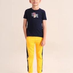 U.S. Polo Assn. Boys Blue Cotton Graphic T-Shirt-picture-44