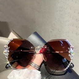 Fashion U Turn Unisex Butterfly Sunglasses Joyhillfullbrown-50