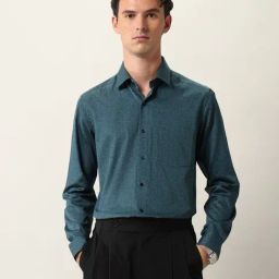 Arrow Green Cotton Regular Fit Floral Print Shirt-image-71