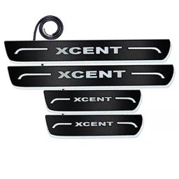 Auto Pearl Car Door Foot Step Led Sill/Scuff Plates Mirror Finish Black Compatible For Hyundai Xcent 2016, LEDBlklPLATE_Blk_Xcent2016 (Set of 4)-picture-39