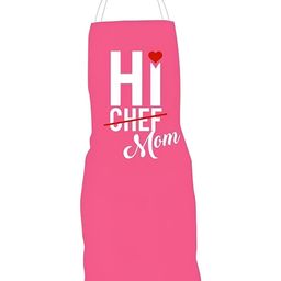 THEYAYACAFE Pink & White Printed Waterproof Mother's Day Apron-33