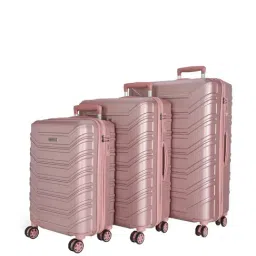 Romeing Monopoli Rose Gold Polycarbonate Hard Cabin Trolley - Set of 3 (55, 65 & 75 cms)-7