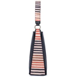 ZOUK Multicolor Striped Large Tote Handbag image 5