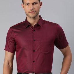 Majestic Man Men Classic Slim Fit Solid Formal Shirt-image-84